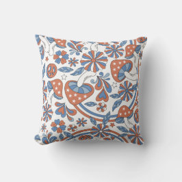 Mooie bloemrijke decoratieve opvallende kussen