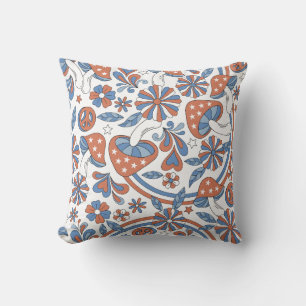 Mooie bloemrijke decoratieve opvallende kussen