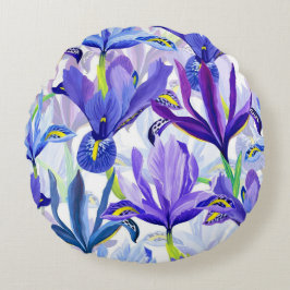 Mooie bloemrijke decoratieve opvallende  rond kussen