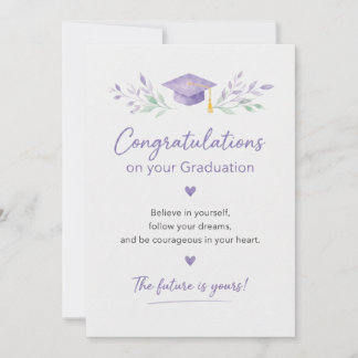 Mooie bloemrijke diploma-uitreikingskaart kaart