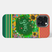 Mooie Bloemrijke Genade Inspirerende Aanpassing iPhone Hoesje (Achterkant horizontaal)