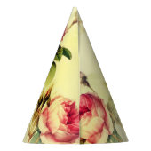 Mooie  bloemrijke Happy Birthday Feesthoedjes (Achterkant)