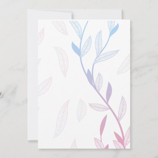 Mooie bloemrijke lijst kaart (Achterkant)