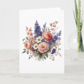 Mooie bloemrijke Moederdagkaart met liefde Kaart (Voorkant)