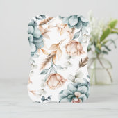 Mooie bloemrijke naadloze patroon met vintage kaart (Staand voorkant)