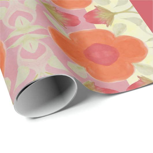 Mooie bloemrijke ontwerper cadeaupapier (Rol Hoek)