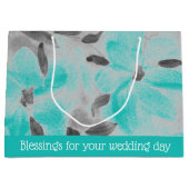 Mooie bloemrijke ontwerper groot cadeauzakje (Voorkant)