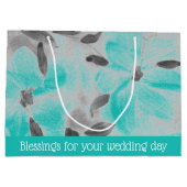 Mooie bloemrijke ontwerper groot cadeauzakje (Achterkant)