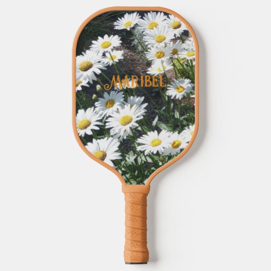 Mooie bloemrijke, pickleball paddle (Voorkant)
