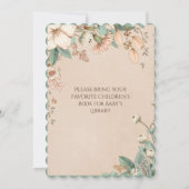 Mooie Bloemrijke Script Typografie Moderne Baby Kaart (Achterkant)