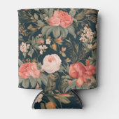 Mooie bloemrozen bloemen blikjeskoeler (Voorkant)