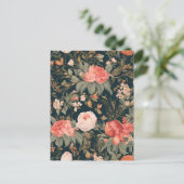 Mooie bloemrozen bloemen briefkaart (Staand voorkant)