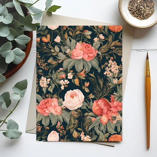 Mooie bloemrozen bloemen briefkaart