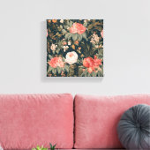 Mooie bloemrozen bloemschildering canvas afdruk (Insitu (Woonkamer))