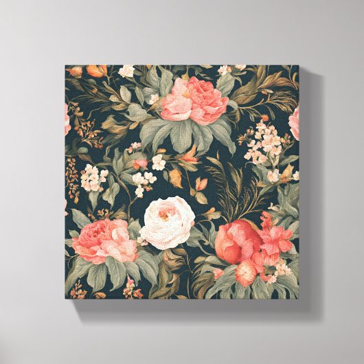 Mooie bloemrozen bloemschildering canvas afdruk (Voorkant)