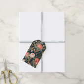Mooie bloemschildering van rozen cadeaulabel (Met Touw)