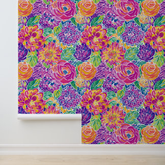 Mooie bloemtuin behang