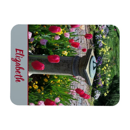 Mooie bloemtuin magneet (Horizontaal)