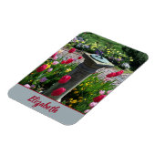 Mooie bloemtuin magneet (Linkerzijde)