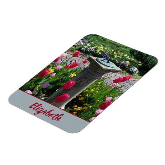 Mooie bloemtuin magneet (Linkerzijde)