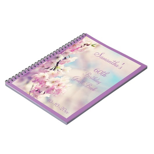 Mooie bloesem 60th Birthday Notitieboek (Linkerzijde)