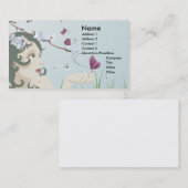 mooie bloesem en vlinders visitekaartje (Voorkant / Achterkant)