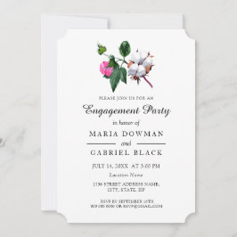 Mooie bloesem katoenen bloem. Verloving Kaart