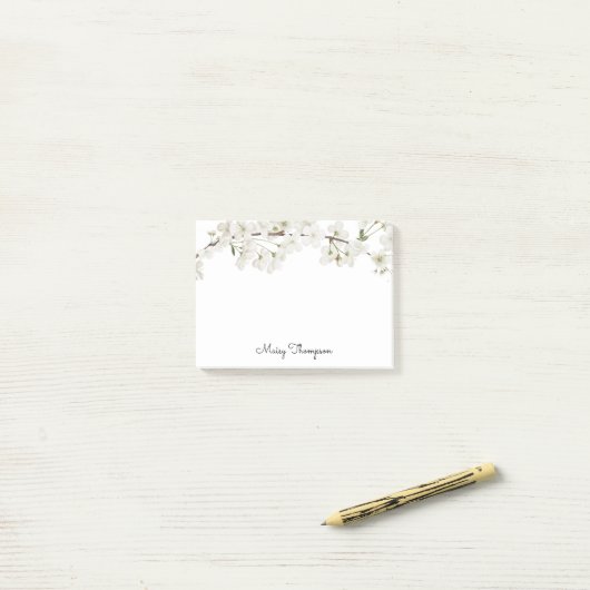 Mooie Bloesem Naam Post-it® Notes (Op bureau)