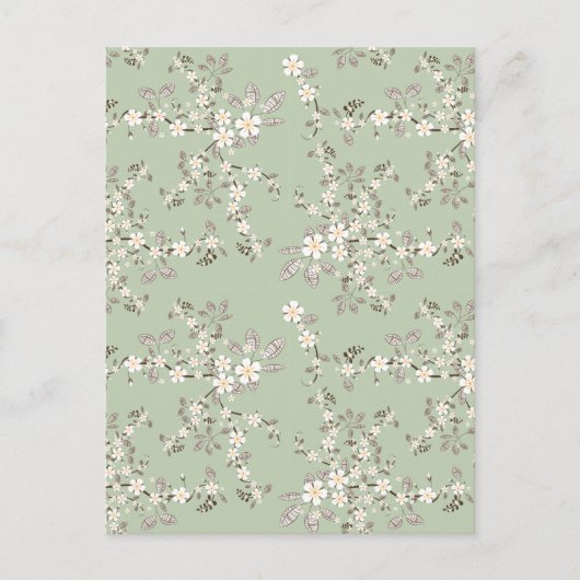 Mooie bloesem witte bloemen briefkaart (Voorkant)