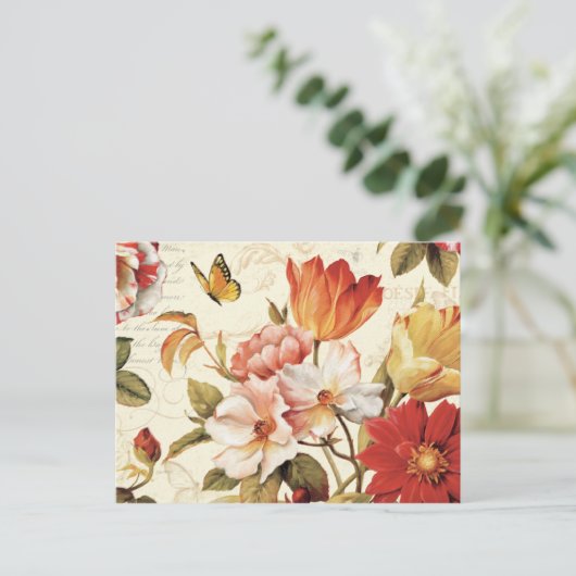 Mooie bloesems briefkaart (Staand voorkant)