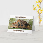 MOOIE BLOKHUT "NIEUW HUIS" GEFELICITEERD AUTO KAART (Gele Bloem)