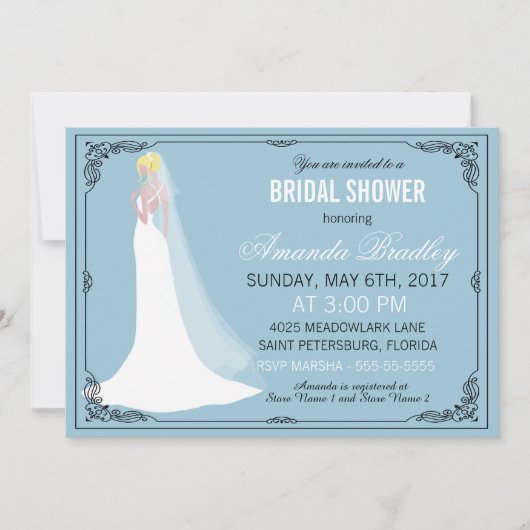 Mooie Blonde Bruid Vrijgezellenfeest Kaart (Voorkant)