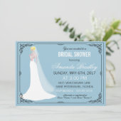 Mooie Blonde Bruid Vrijgezellenfeest Kaart (Staand voorkant)