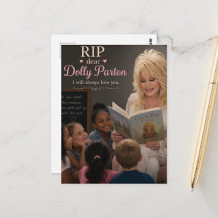 Mooie Blonde Engel Vrouw Leest voor aan Kinderen Briefkaart
