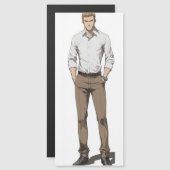 Mooie blonde Man anime (Voorkant / Achterkant)
