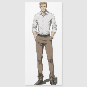 Mooie blonde Man anime
