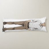 Mooie blonde Man anime Lichaamskussen (Achterkant)