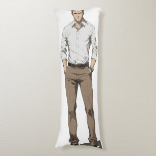 Mooie blonde Man anime Lichaamskussen