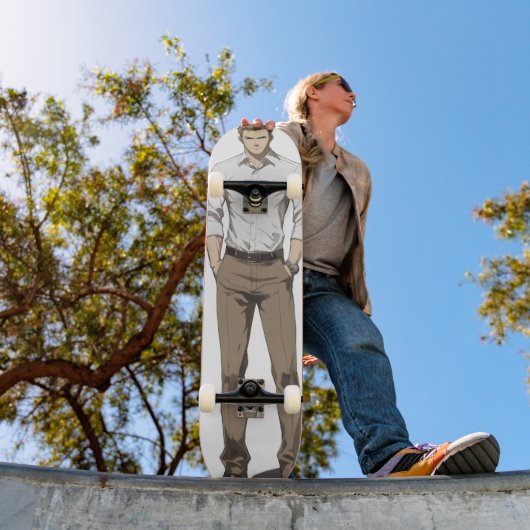 Mooie blonde Man anime Persoonlijk Skateboard (Buiten 1)