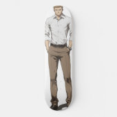 Mooie blonde Man anime Persoonlijk Skateboard (Voorkant)