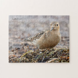 Mooie Blonde Ruiter op het Strand Legpuzzel