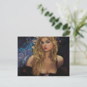 Mooie Blonde Vrouw Briefkaart (Staand voorkant)