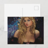Mooie Blonde Vrouw Briefkaart (Voorkant / Achterkant)