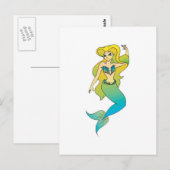 mooie blonde zeemeermin briefkaart (Voorkant / Achterkant)