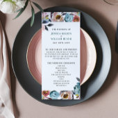 Mooie Blooms Floral Spring Wedding Ceremony Programmakaart