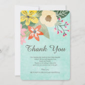 Mooie Blooms foto dank u platte Kaart (Voorkant)