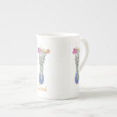 Mooie Blooms Originele Bloemen Illustratie Porselein Kop (Voorkant rechts)