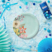 Mooie Blooms papieren Borden Bordje (Feest)