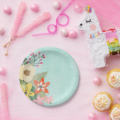 Mooie Blooms papieren Borden Bordje (Feest)