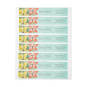 Mooie Blooms Weddenschap-etiketten / Aqua (Vel)